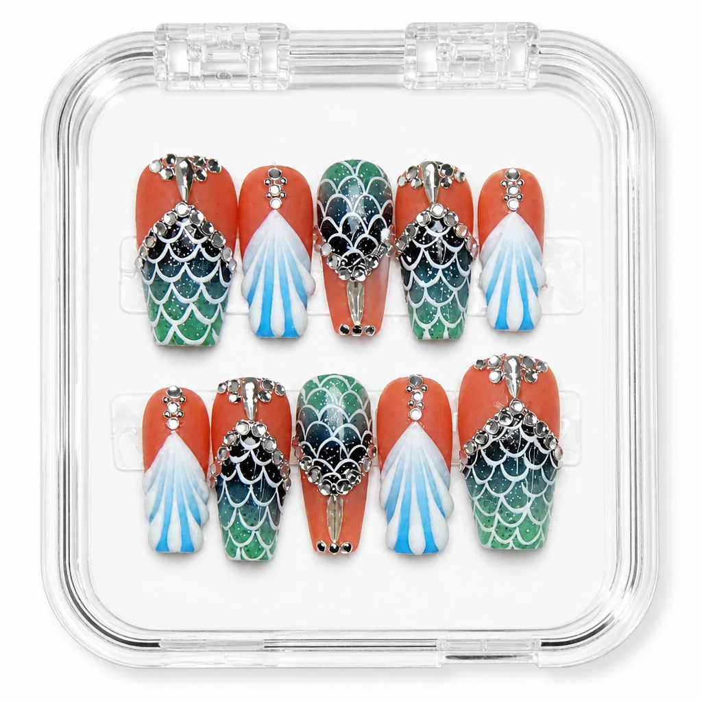 Press-on Nails Wholesale $14.90 Mermaid Luxe by Yabe Vietnam