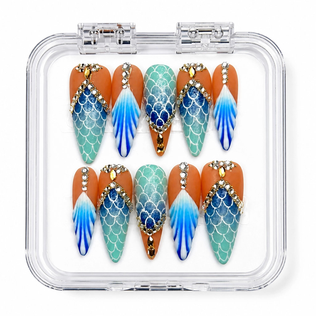 Press-on Nails Wholesale $14.90 Mermaid Luxe by Yabe Vietnam