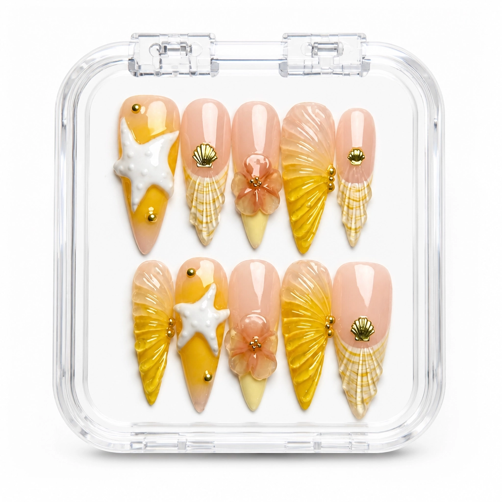 Press-on Nails Wholesale $14.90 Golden Radiance by Yabe Vietnam