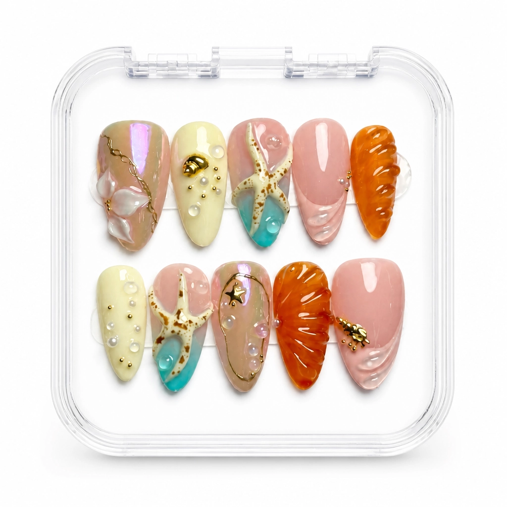 Press-on Nails Wholesale $14.90 Turquoise Opulence by Yabe Vietnam