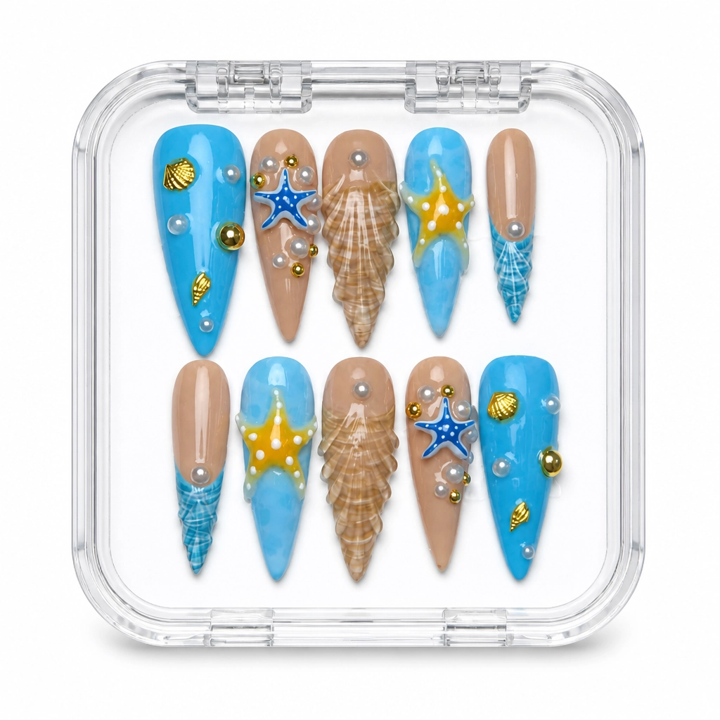 Press-on Nails Wholesale $14.90 Nude Celestial Elegance by Yabe Vietnam