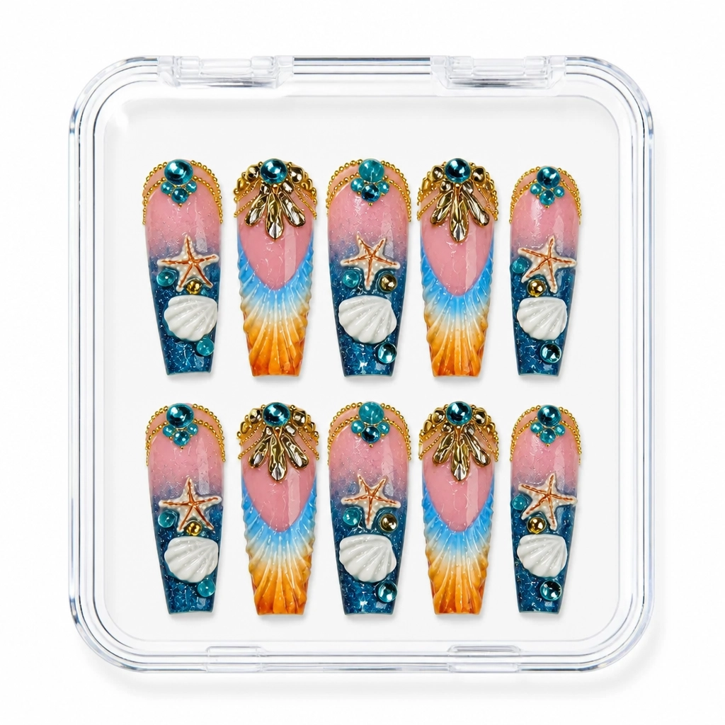 Press-on Nails Wholesale $14.90 Celestial Opulence by Yabe Vietnam