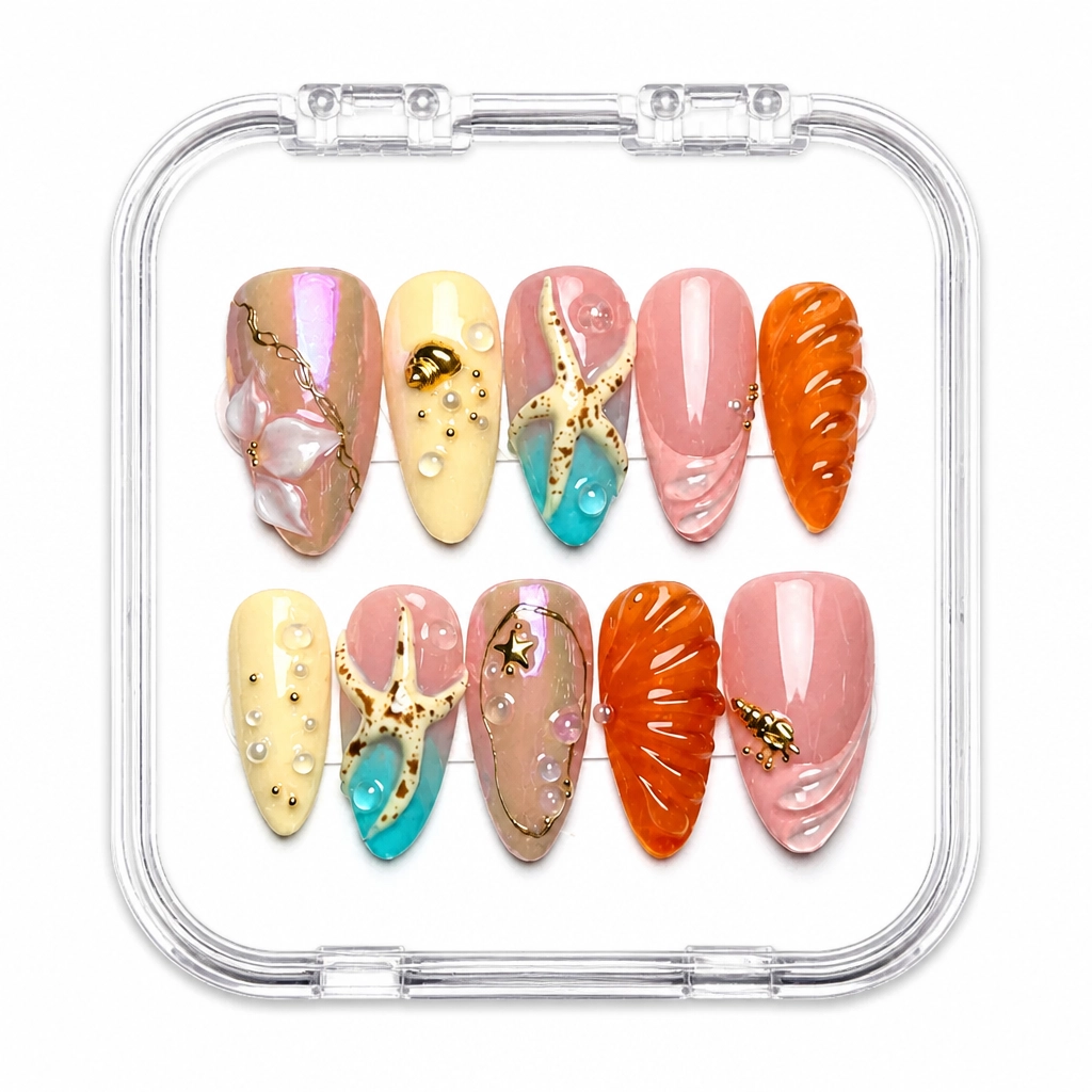 Press-on Nails Wholesale $14.90 Turquoise Wave by Yabe Vietnam