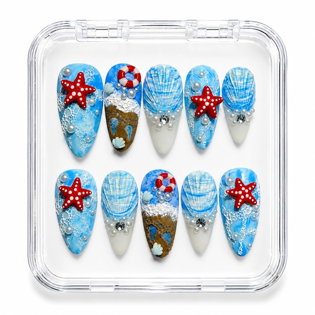 Press-on Nails Wholesale $14.90 Starlit Ocean by Yabe Vietnam