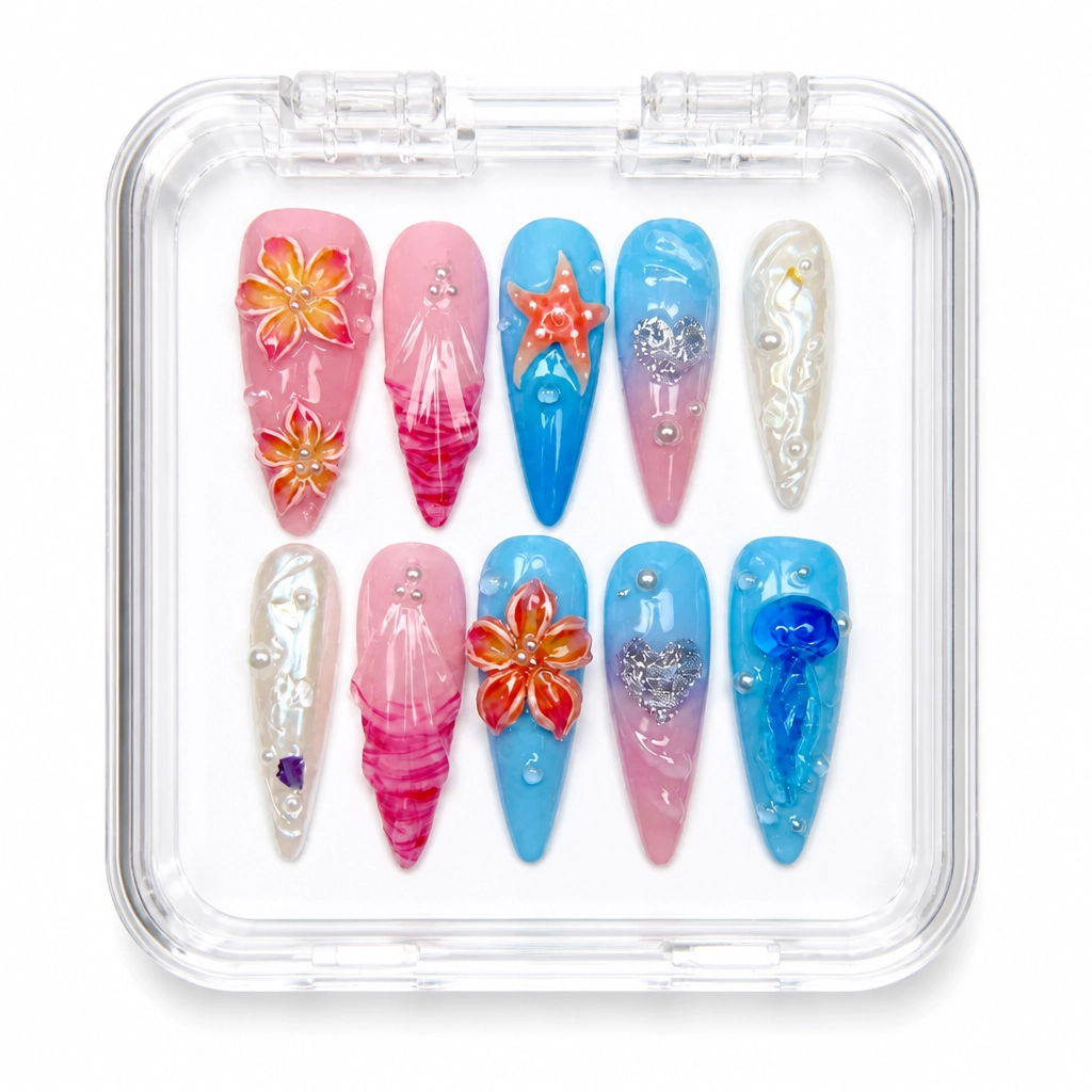 Press-on Nails Wholesale $14.90 Celestial Bloom by Yabe Vietnam