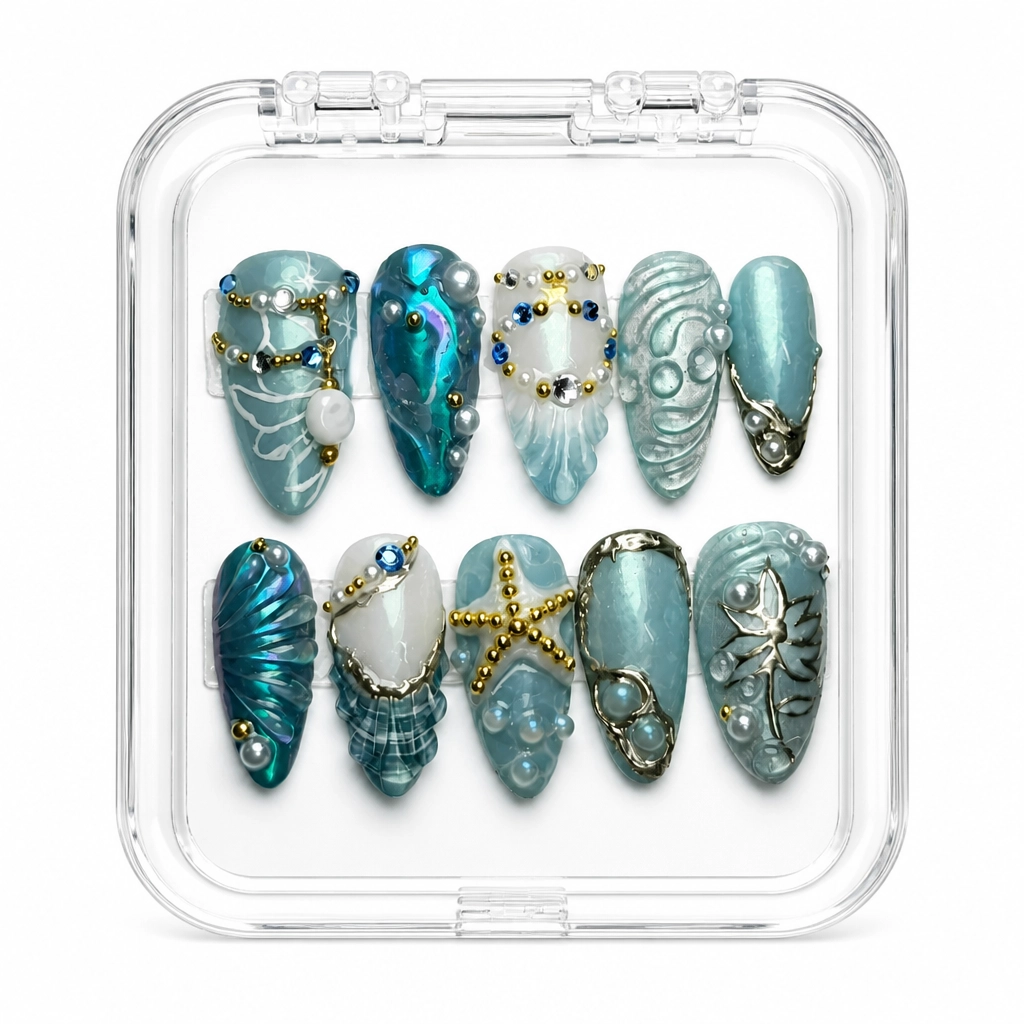 Press-on Nails Wholesale $14.90 Ocean Celestial by Yabe Vietnam