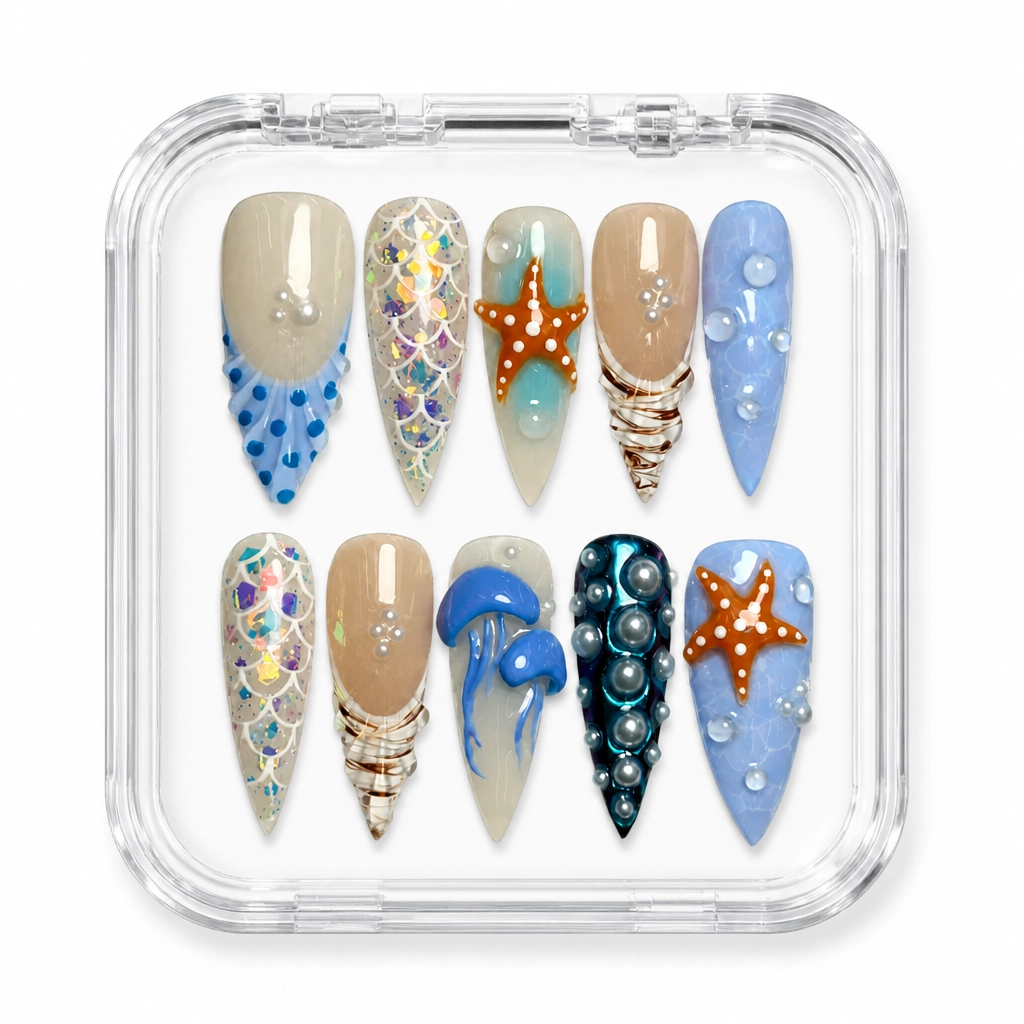 Press-on Nails Wholesale $14.90 Coastal Starshine by Yabe Vietnam