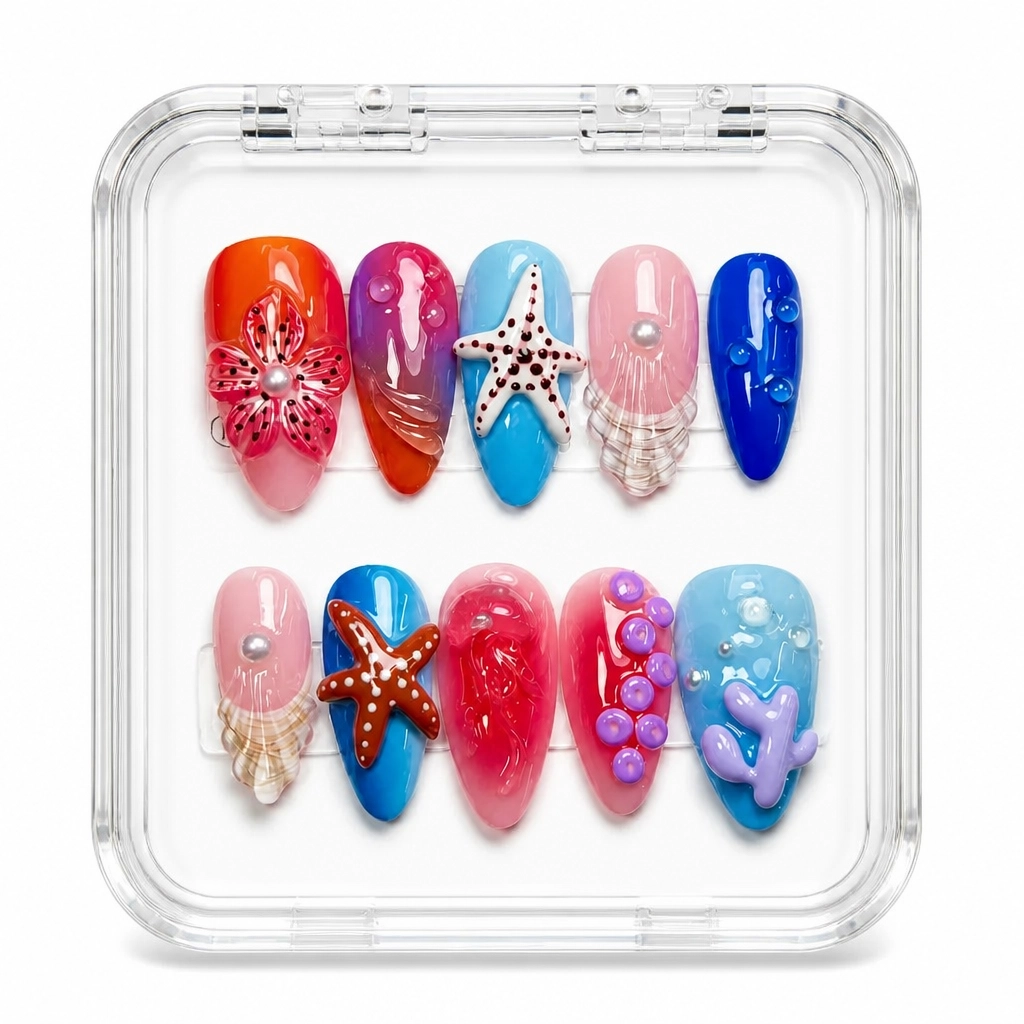 Press-on Nails Wholesale $14.90 Oceanic Elegance by Yabe Vietnam