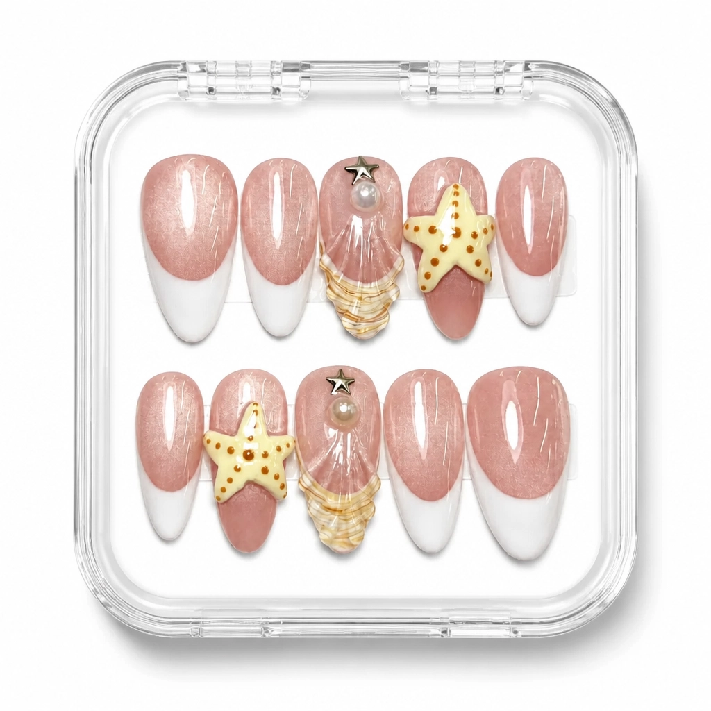 Press-on Nails Wholesale $14.90 Starfish Shimmer by Yabe Vietnam