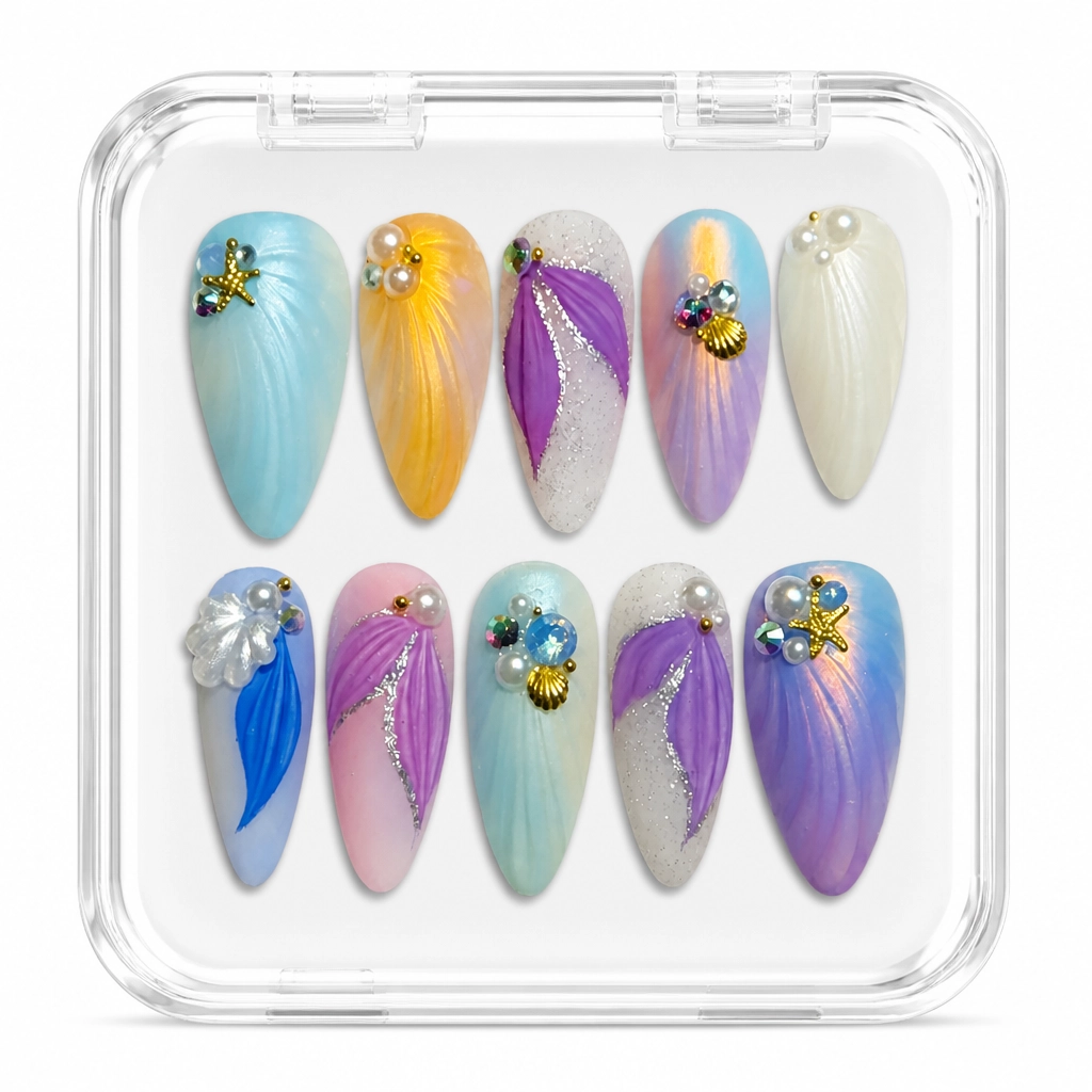 Press-on Nails Wholesale $14.90 Mermaid Pearl Dreams by Yabe Vietnam