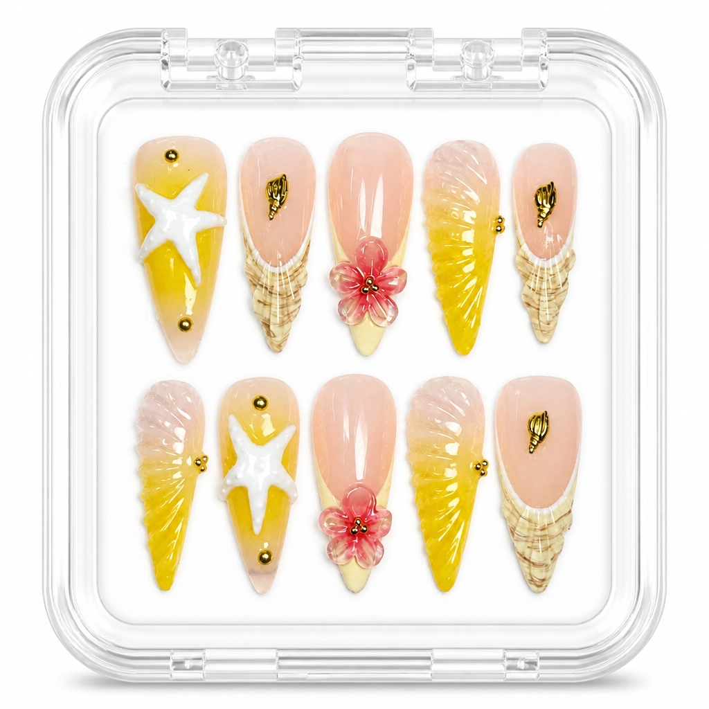 Press-on Nails Wholesale $14.90 Sunset Shores by Yabe Vietnam