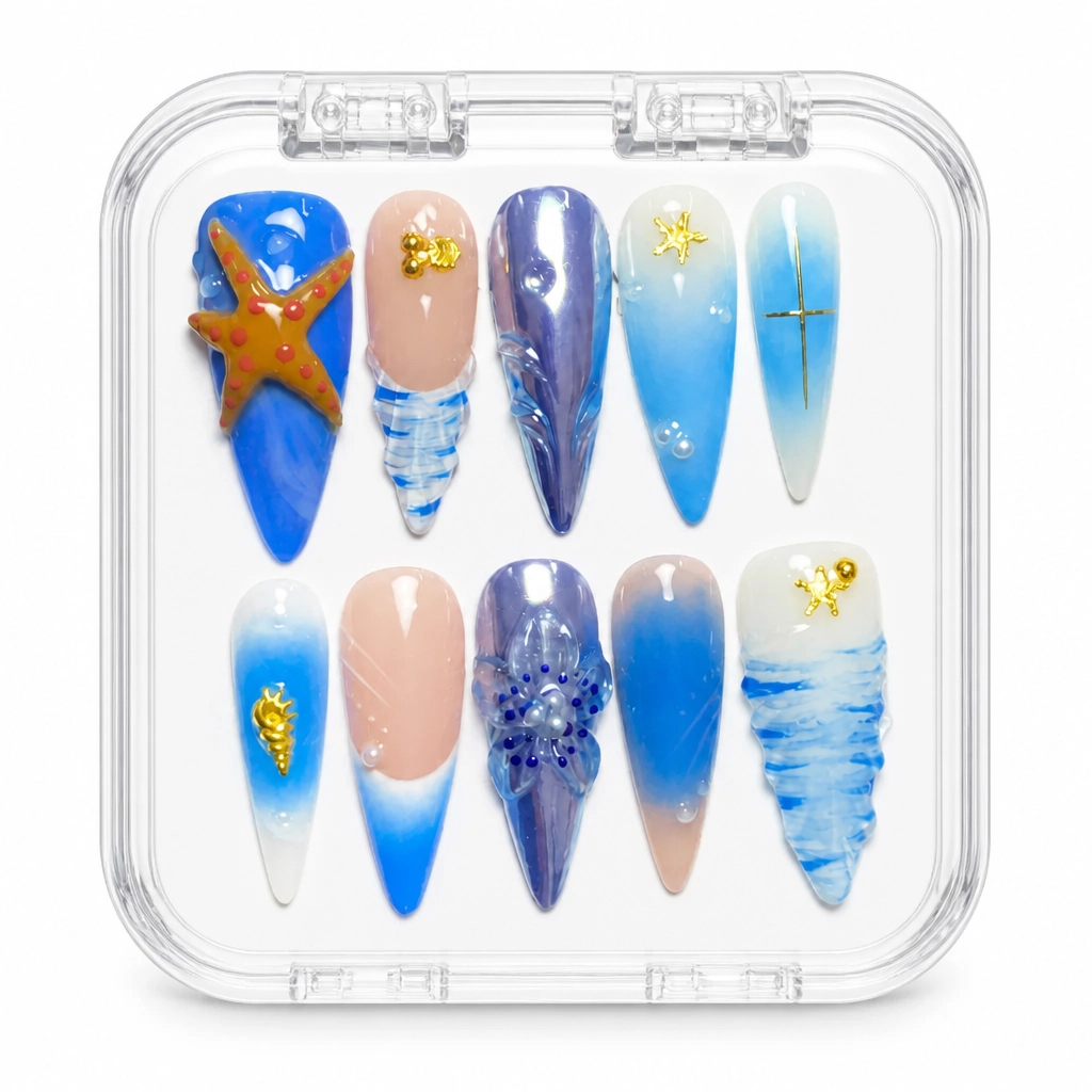 Press-on Nails Wholesale $14.90 Azure Horizon by Yabe Vietnam