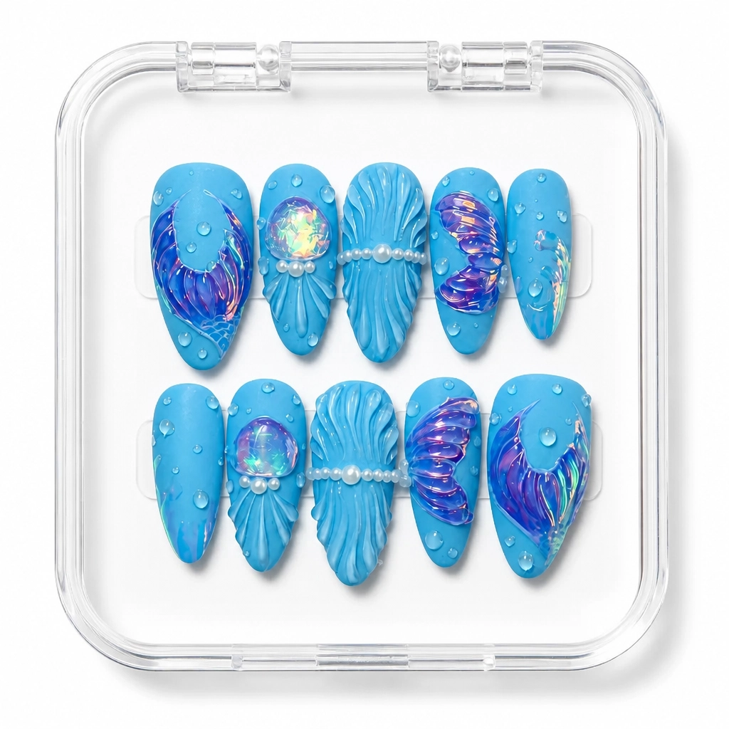 Press-on Nails Wholesale $14.90 Ocean Shimmer by Yabe Vietnam