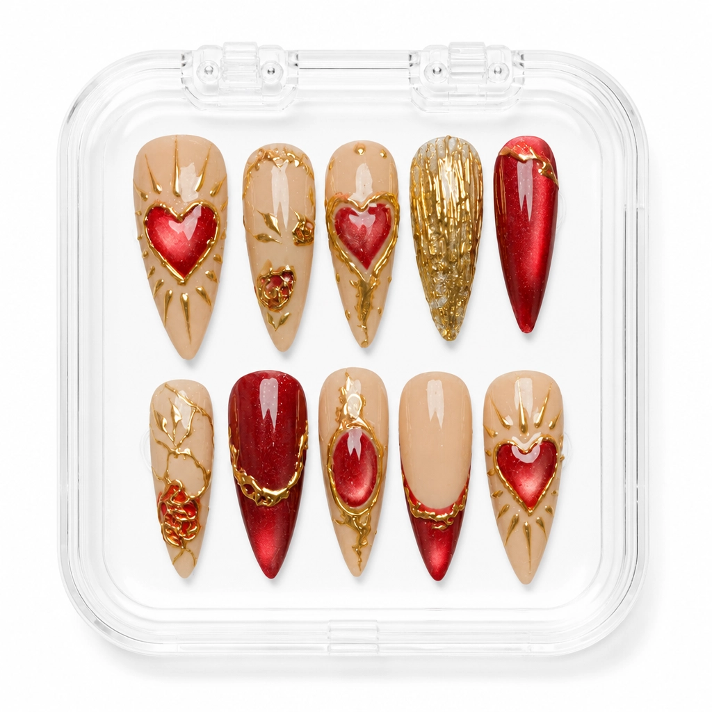 Press-on Nails Wholesale $14.90 Royal Heart by Yabe Vietnam