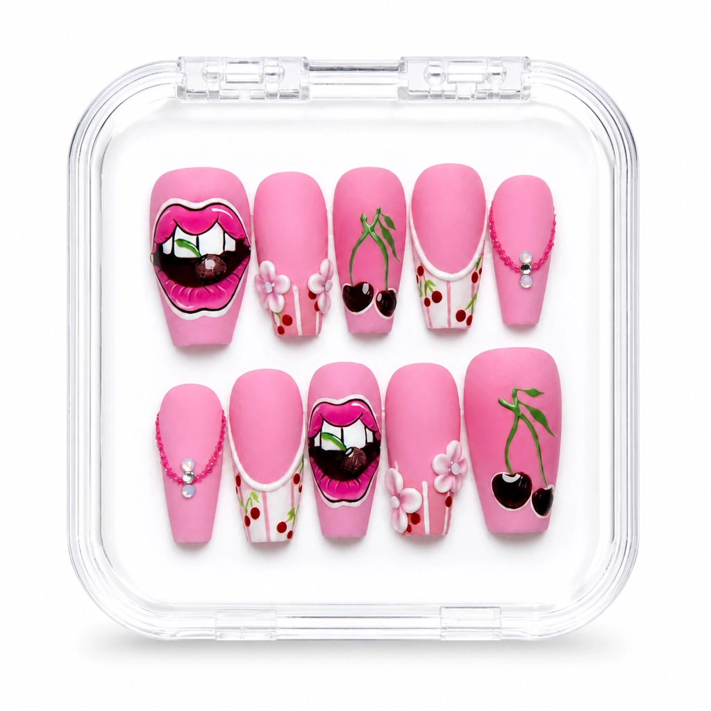 Press-on Nails Wholesale $14.90 Cherry Luxe by Yabe Vietnam