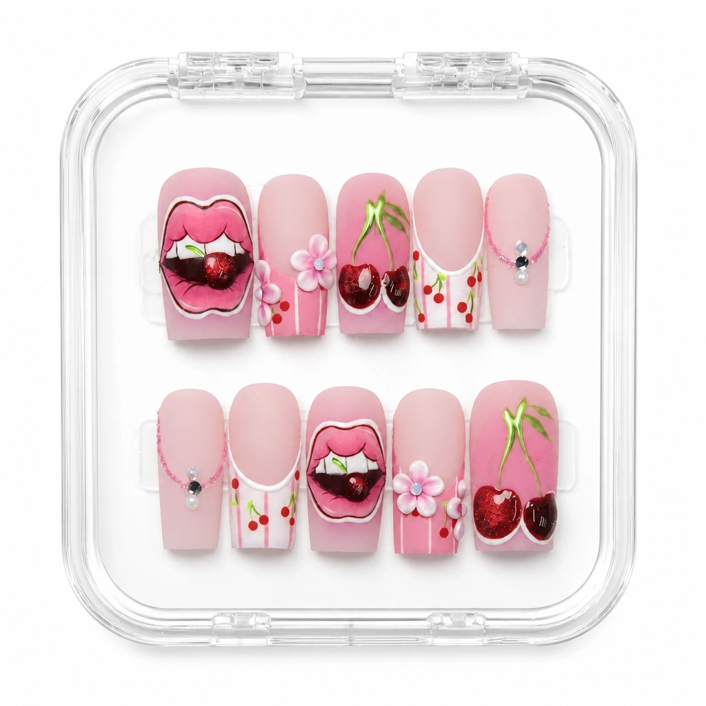 Press-on Nails Wholesale $14.90 Cherry Blossom Luxe by Yabe Vietnam
