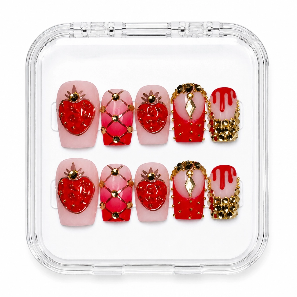 Press-on Nails Wholesale $14.90 Crimson Luxe by Yabe Vietnam
