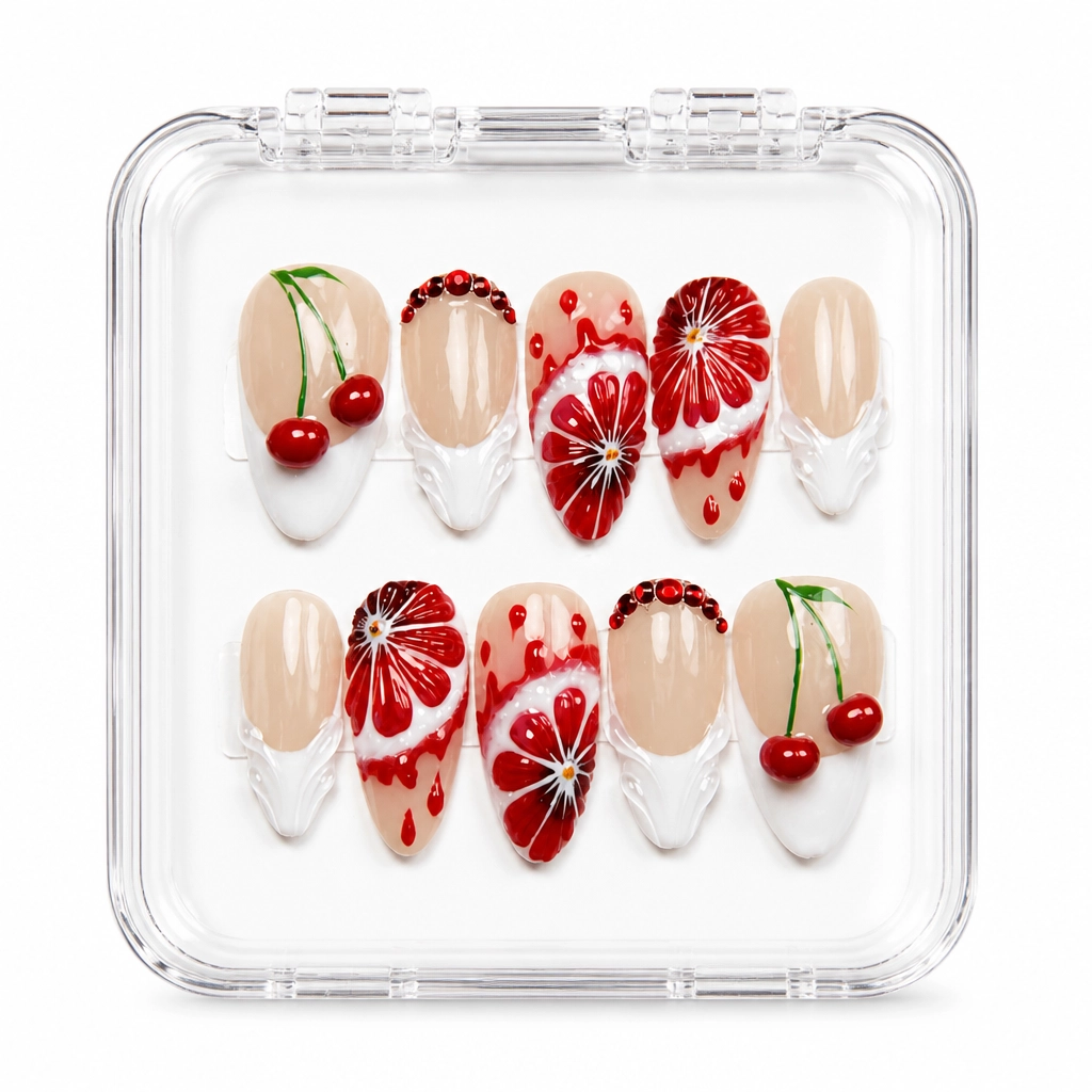 Press-on Nails Wholesale $14.90 Blossom Elegance by Yabe Vietnam