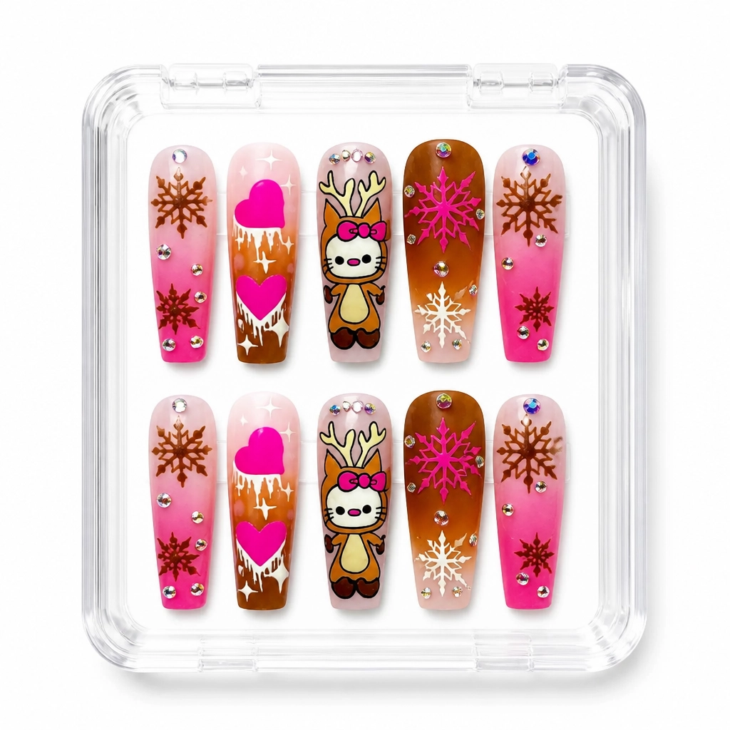 Press-on Nails Wholesale $14.90 Festive Charm by Yabe Vietnam