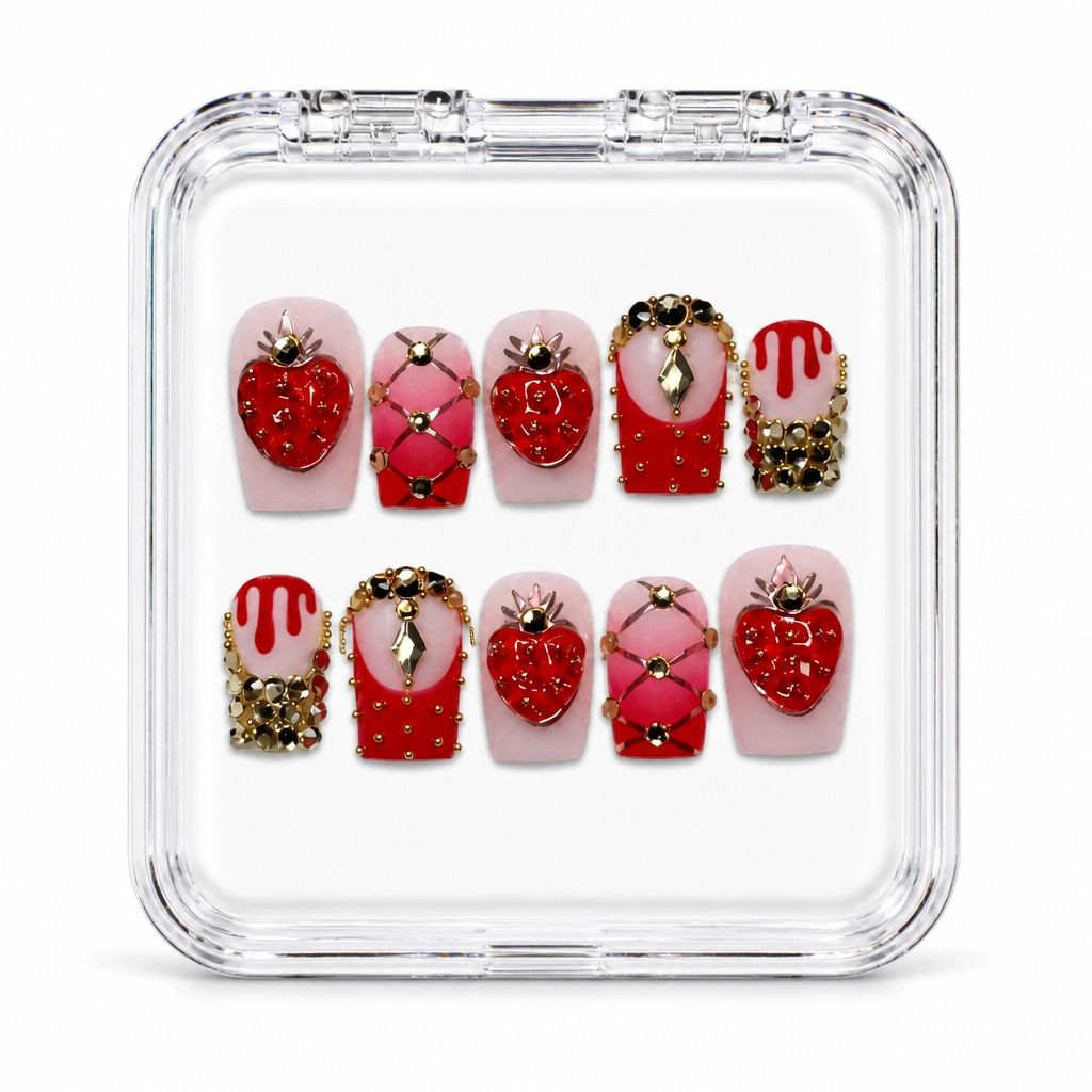 Press-on Nails Wholesale $14.90 Crimson Luxe by Yabe Vietnam