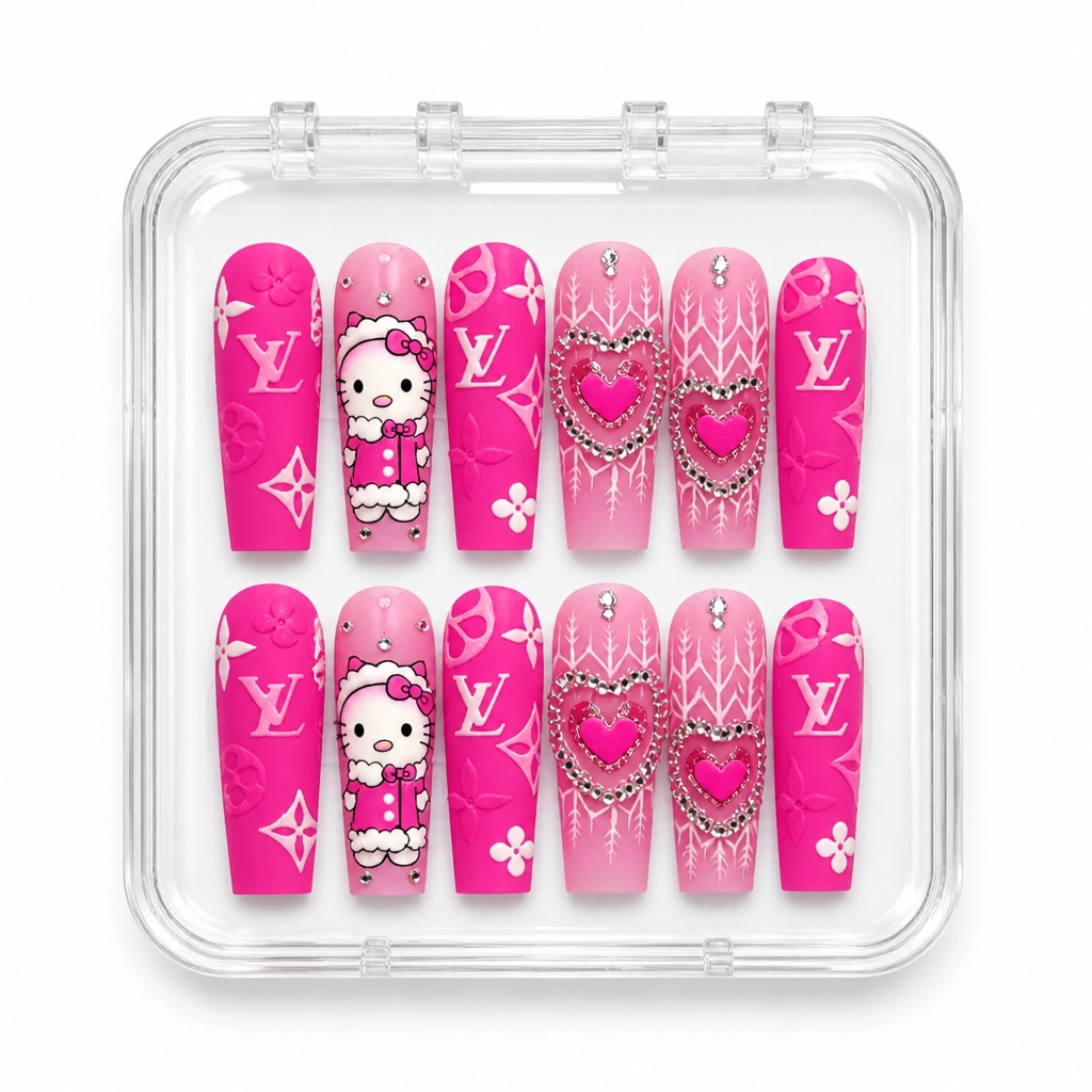 Press-on Nails Wholesale $14.90 Sakura Charm by Yabe Vietnam