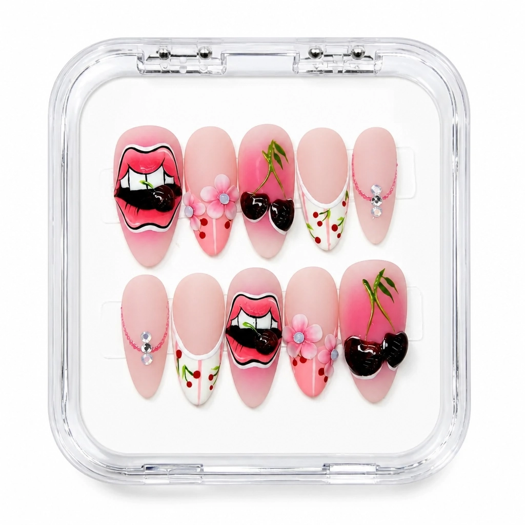 Press-on Nails Wholesale $14.90 Obsidian Charm by Yabe Vietnam