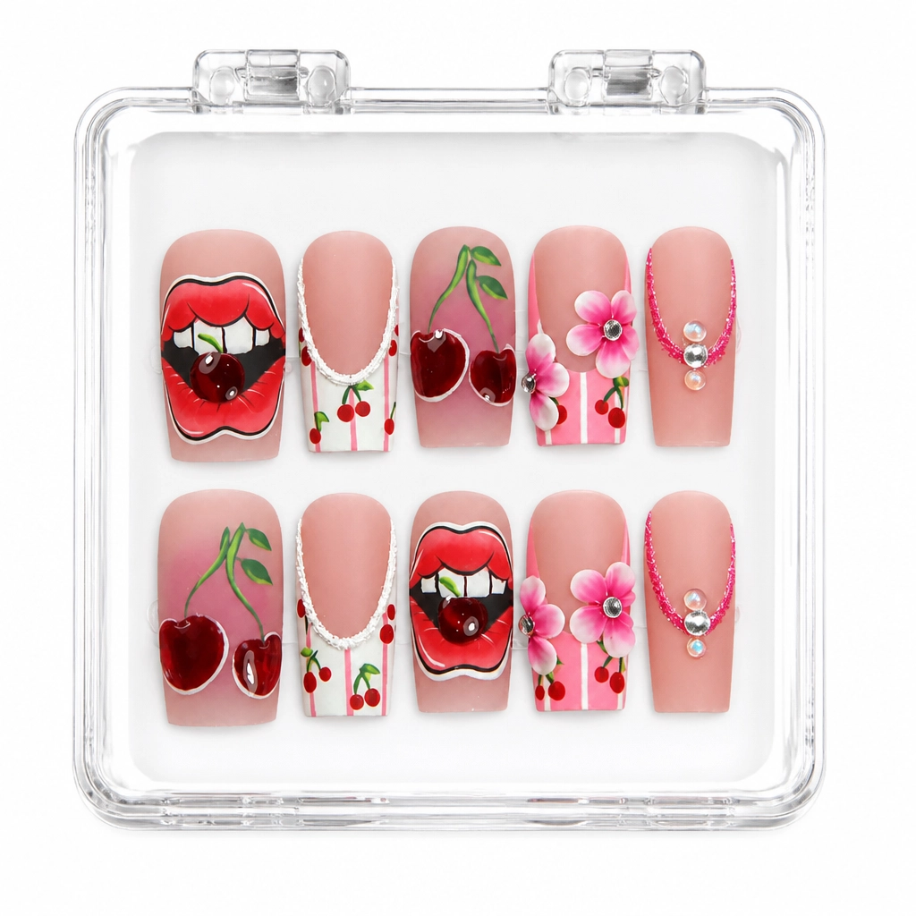 Press-on Nails Wholesale $14.90 Cherry Bliss by Yabe Vietnam