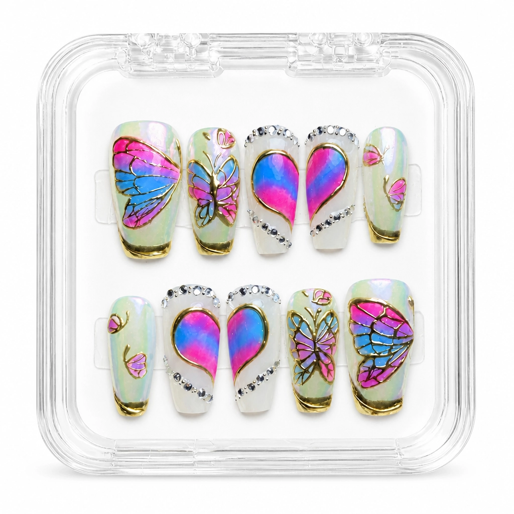 Press-on Nails Wholesale $14.90 Butterfly Dreams by Yabe Vietnam