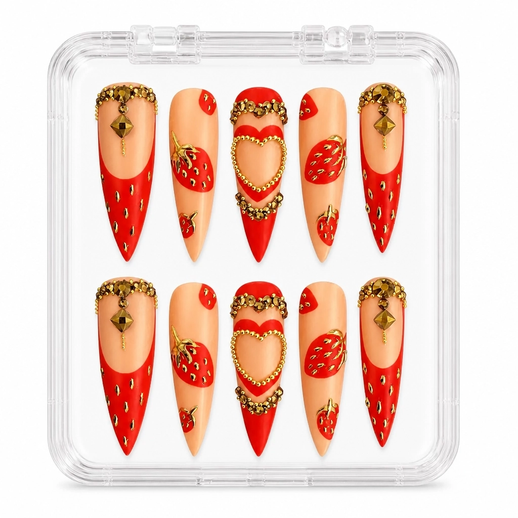 Press-on Nails Wholesale $14.90 Crimson Luxe by Yabe Vietnam