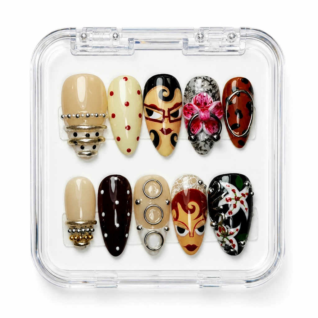 Press-on Nails Wholesale $14.90 Abstract Allure by Yabe Vietnam