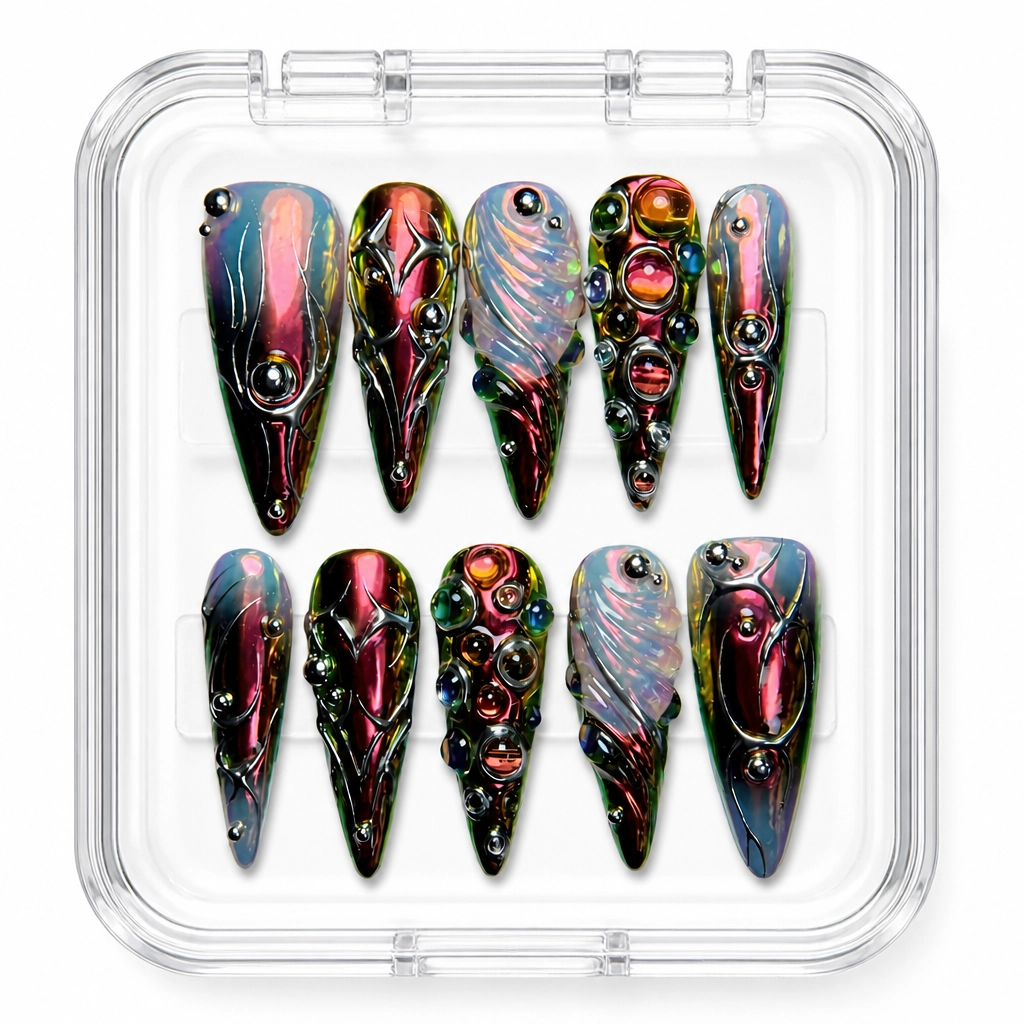 Press-on Nails Wholesale $14.90 Chromatic Gemscape by Yabe Vietnam