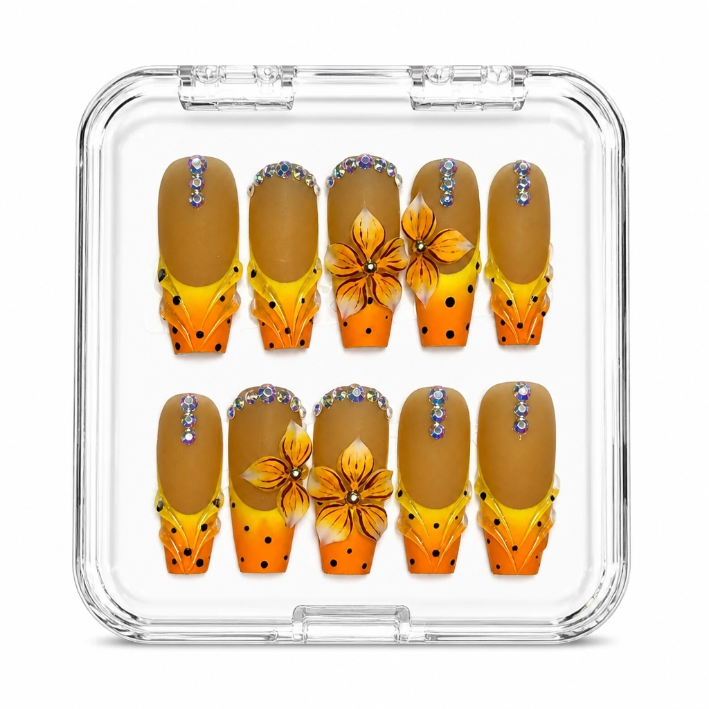 Press-on Nails Wholesale $14.90 Sunflower Dream by Yabe Vietnam