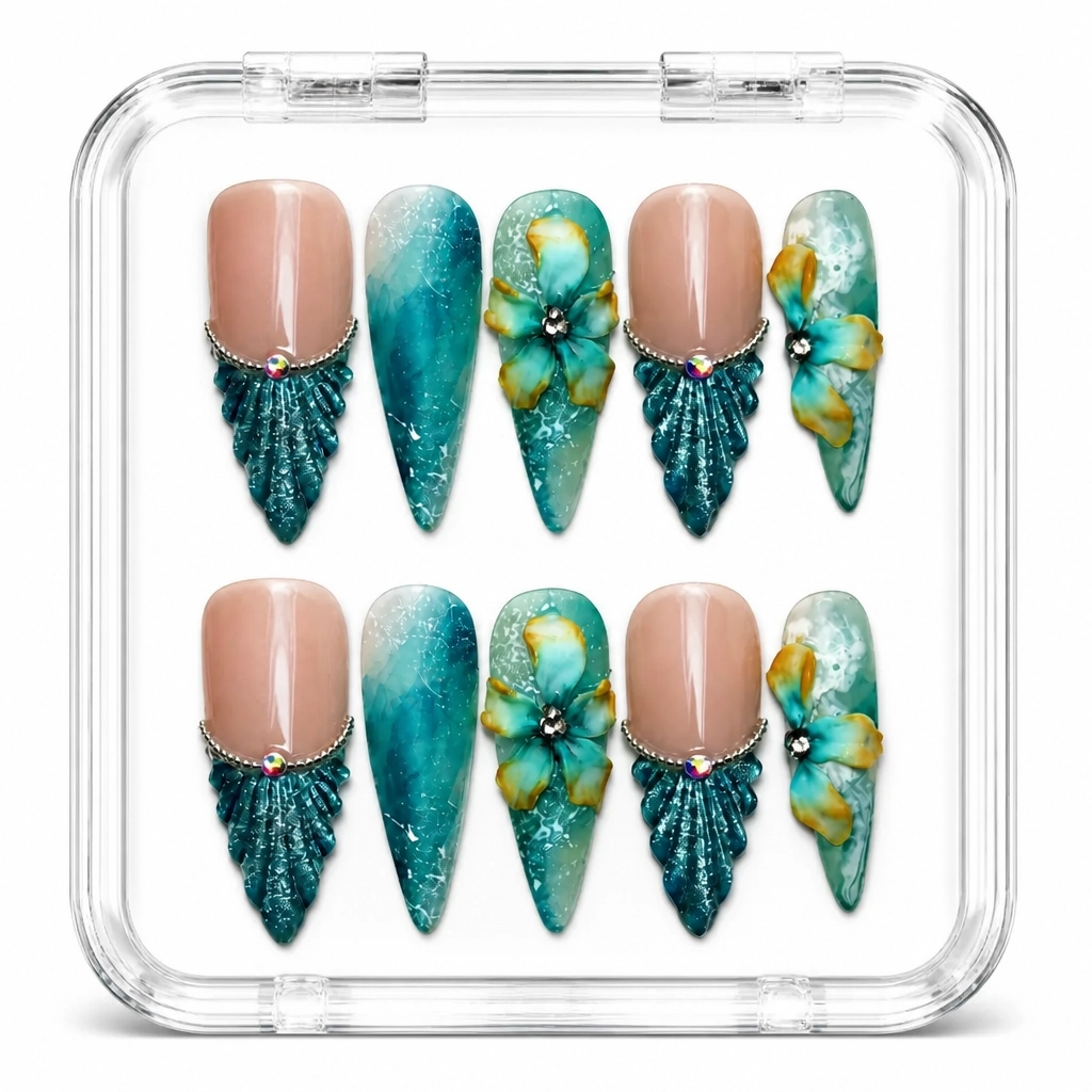 Press-on Nails Wholesale $14.90 Ocean Breeze by Yabe Vietnam