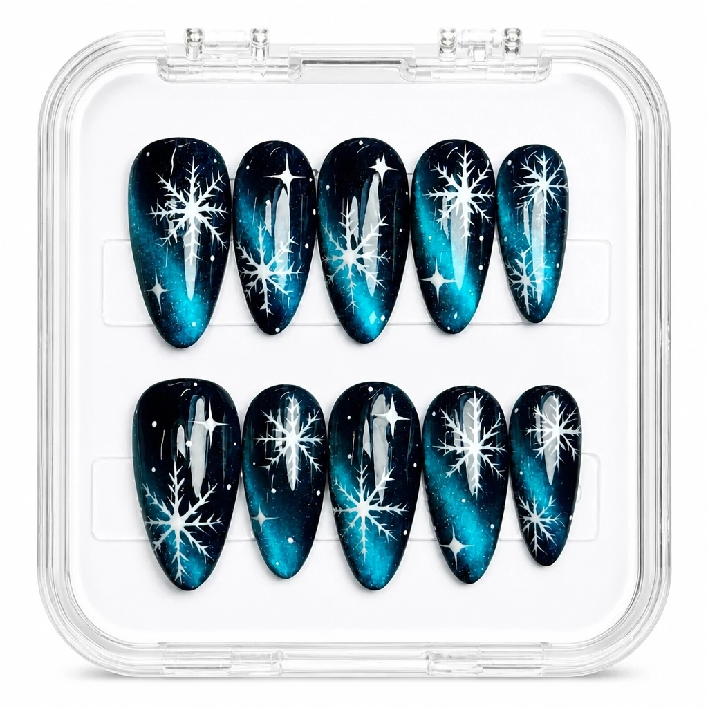 Press-on Nails Wholesale $14.90 Midnight Frost by Yabe Vietnam