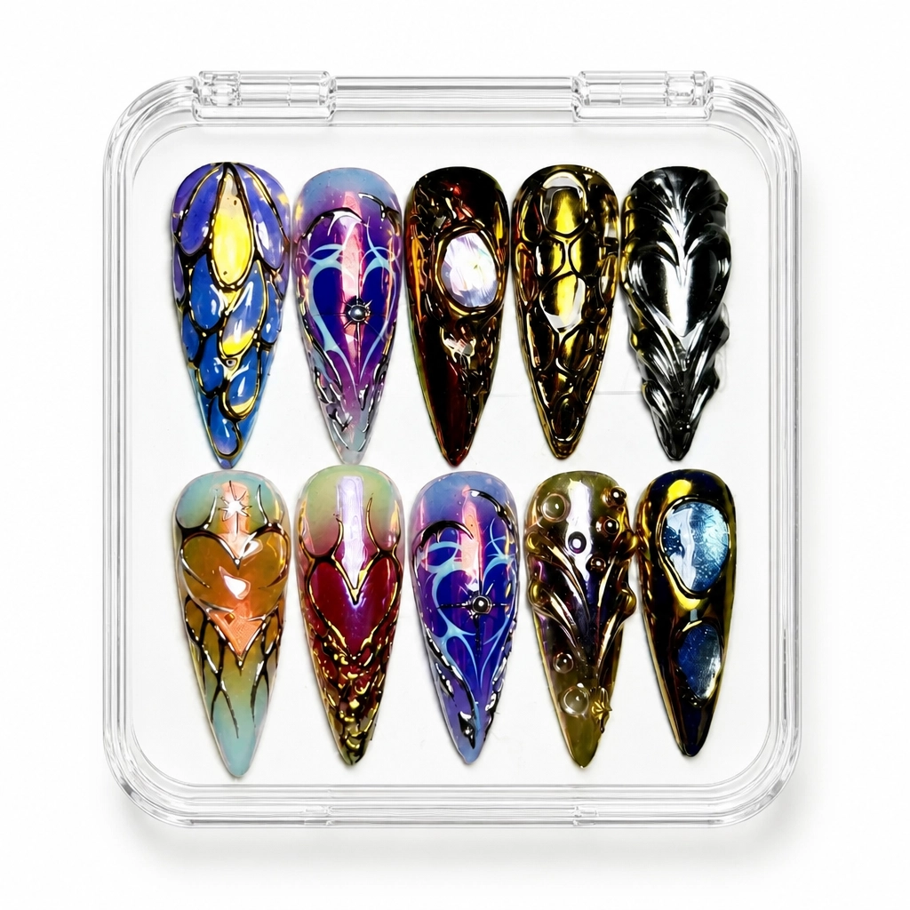Press-on Nails Wholesale $14.90 Sunset Dreamscape by Yabe Vietnam