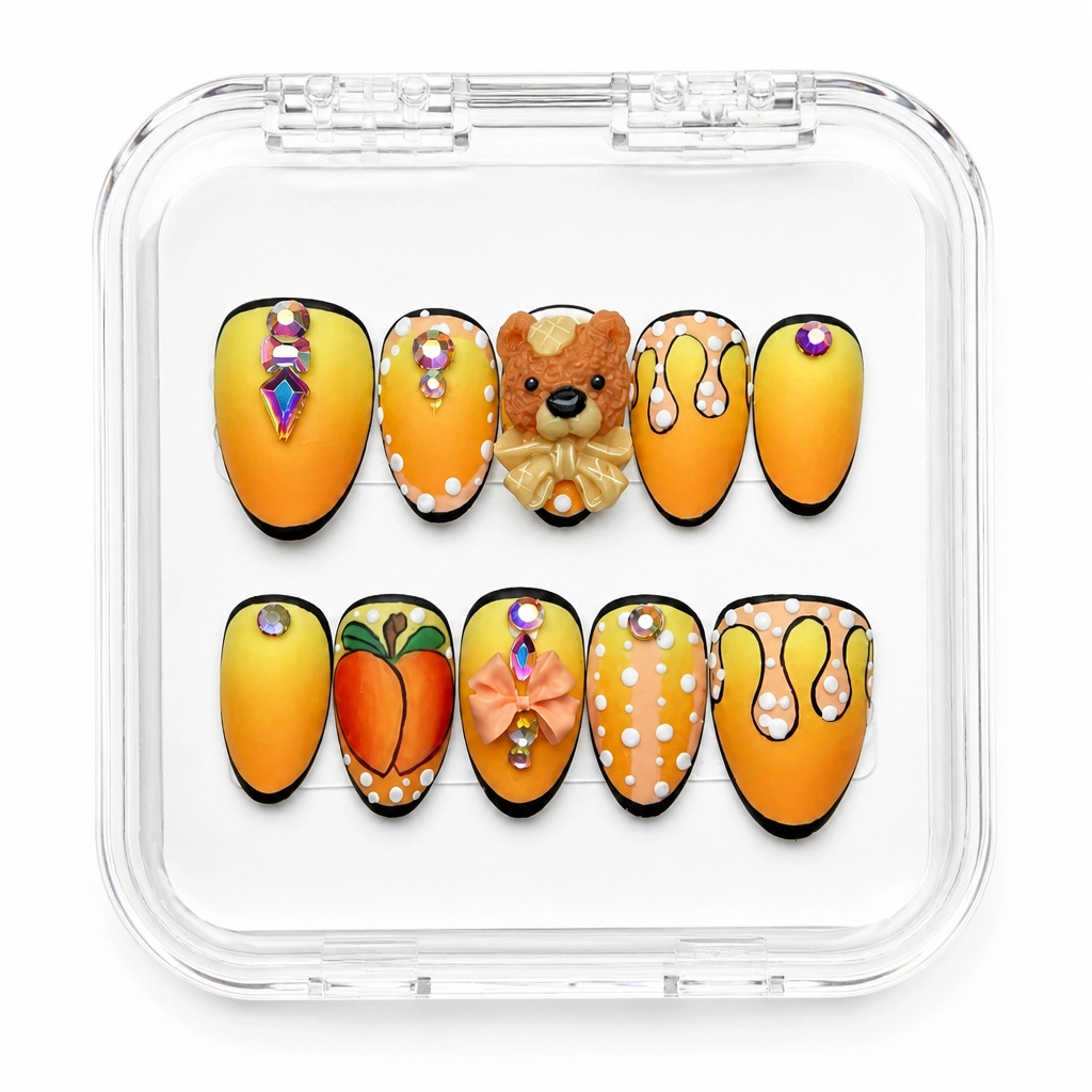 Press-on Nails Wholesale $14.90 Peachy Delight by Yabe Vietnam
