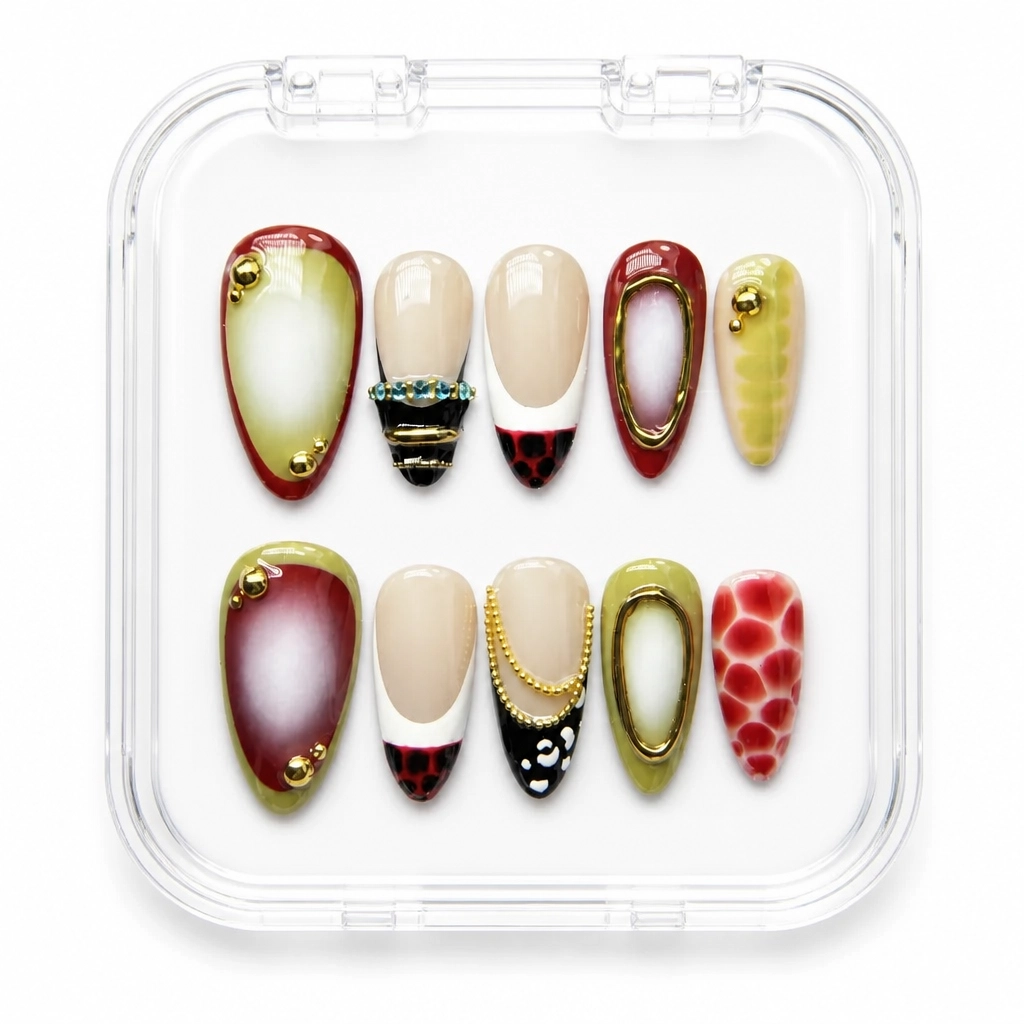 Press-on Nails Wholesale $14.90 Olive Gold Luxe by Yabe Vietnam