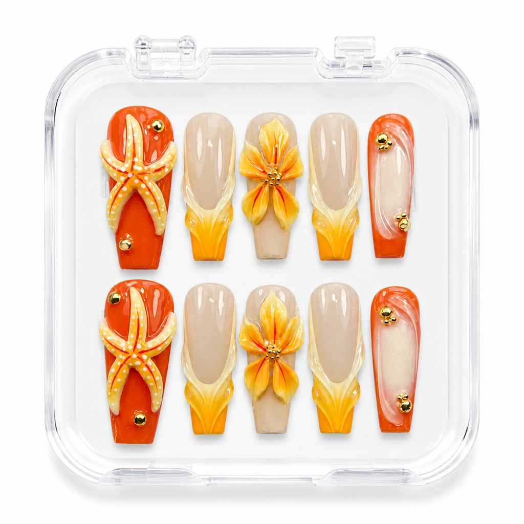 Press-on Nails Wholesale $14.90 Tropical Dreamscape by Yabe Vietnam