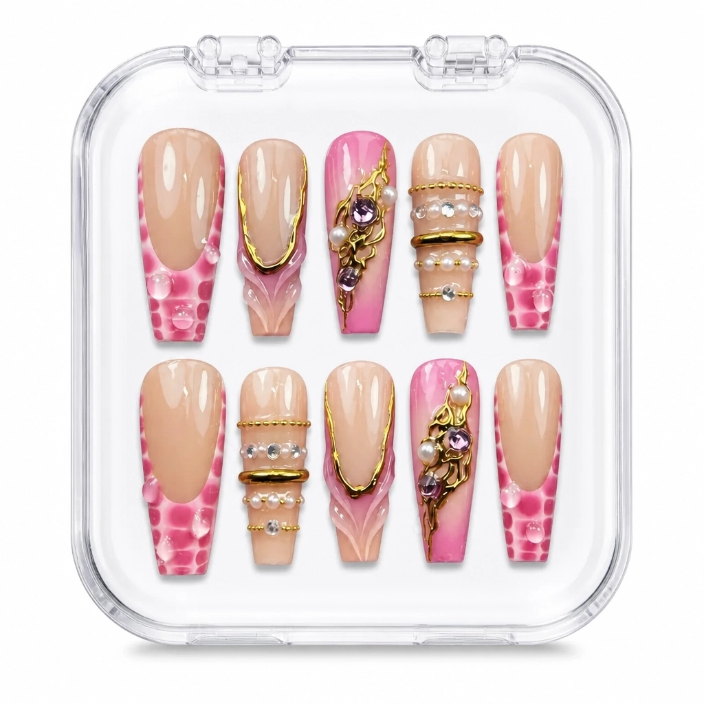 Press-on Nails Wholesale $14.90 Glamour Quilted by Yabe Vietnam