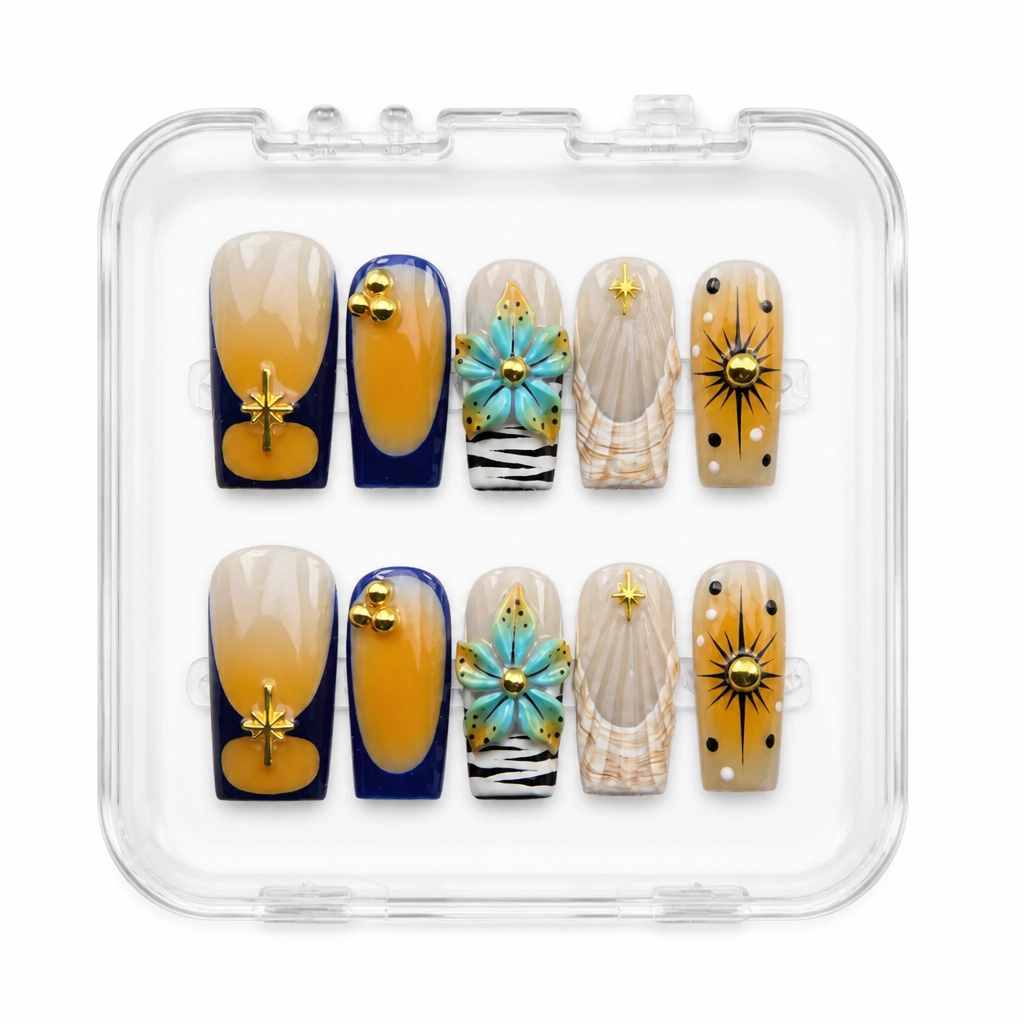 Press-on Nails Wholesale $14.90 Azure Sunburst by Yabe Vietnam