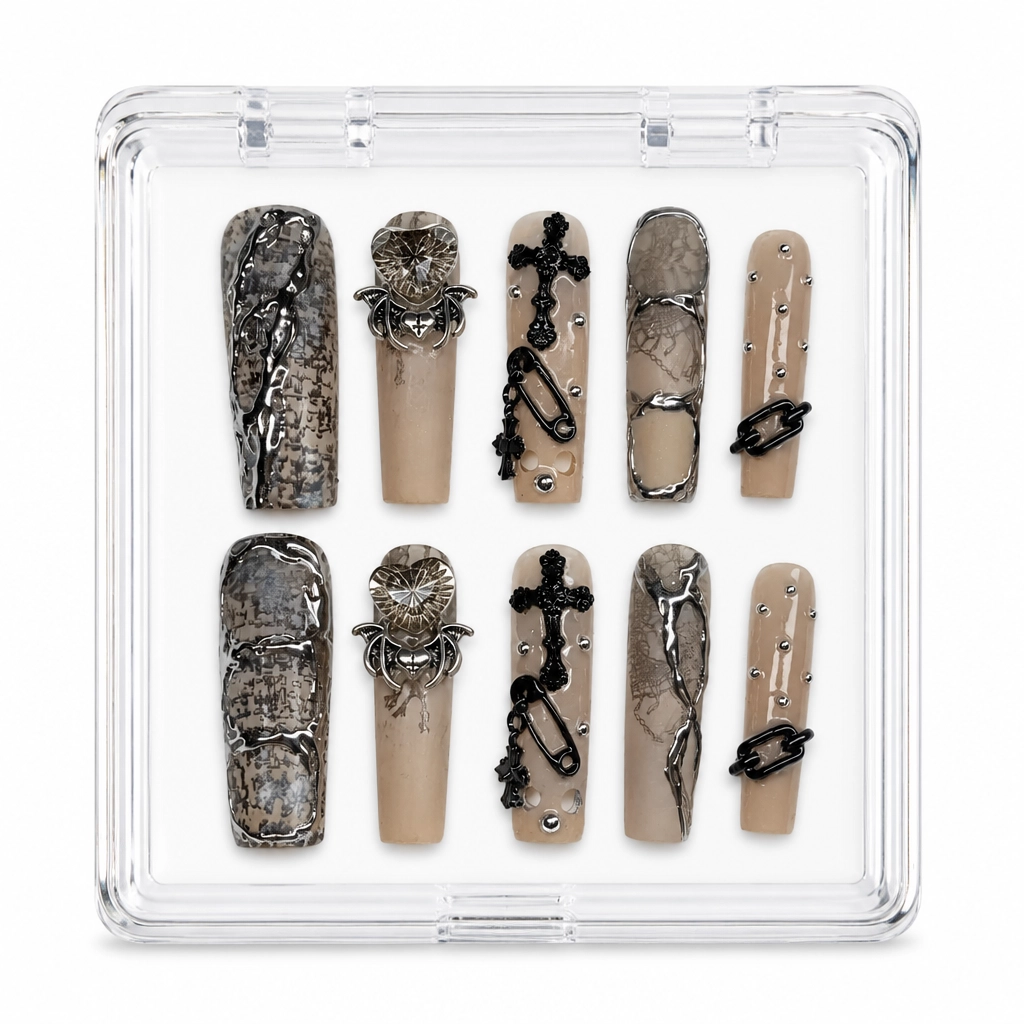 Press-on Nails Wholesale $14.90 Gothic Rebel Glam by Yabe Vietnam