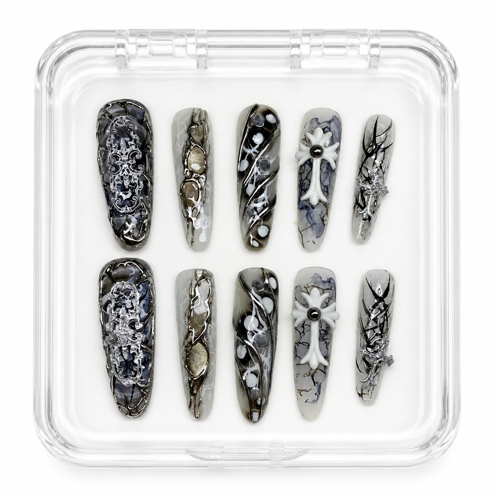 Press-on Nails Wholesale $14.90 Gothic Midnight Charm by Yabe Vietnam