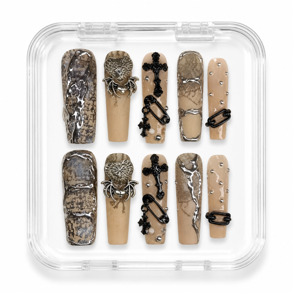 Press-on Nails Wholesale $14.90 Gothic Grunge Glam by Yabe Vietnam