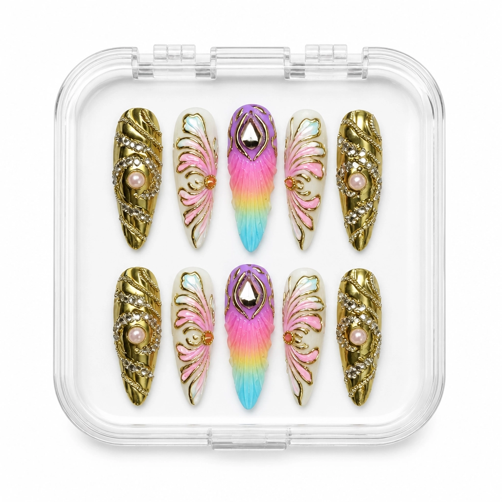 Press-on Nails Wholesale $14.90 Royal Phoenix by Yabe Vietnam