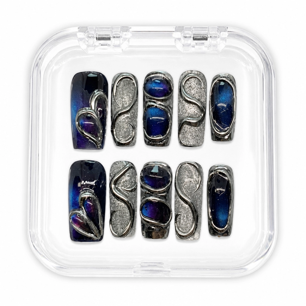 Press-on Nails Wholesale $14.90 Cosmic Waves by Yabe Vietnam