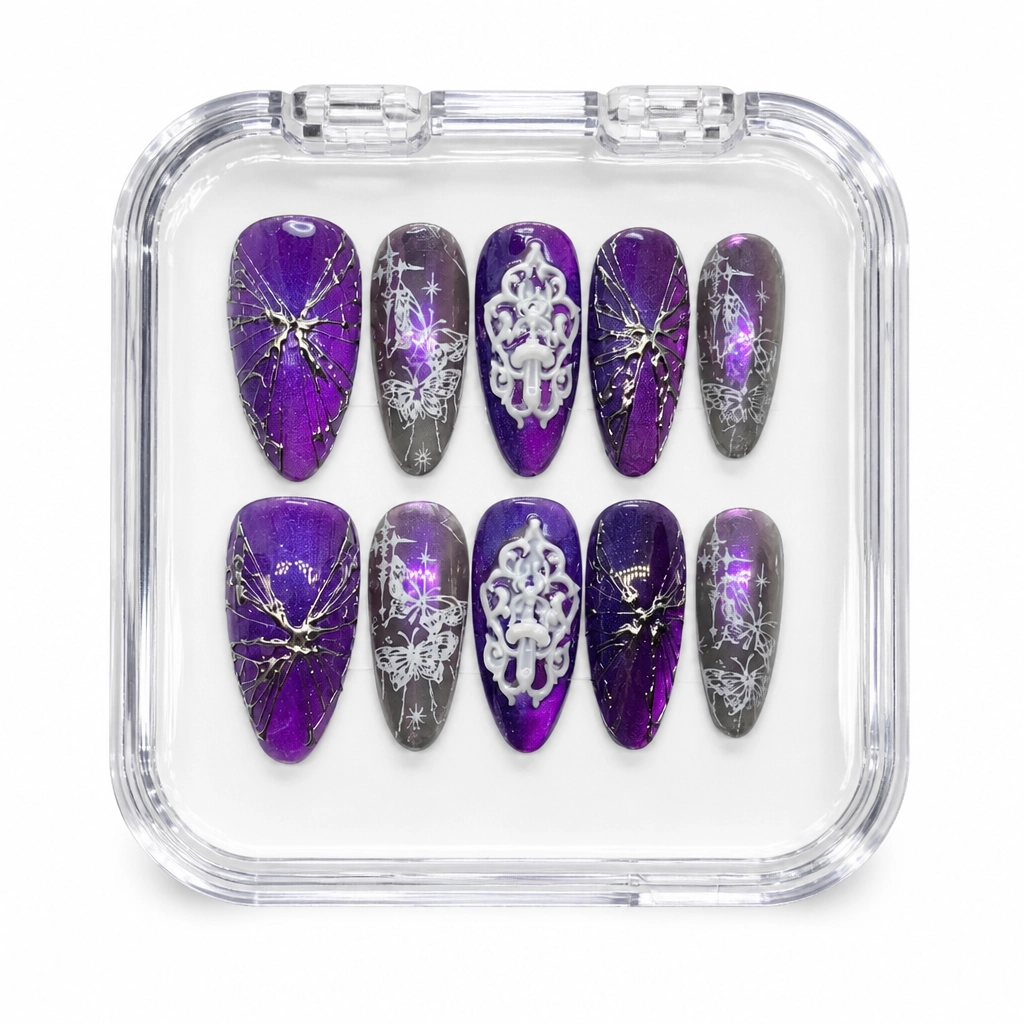 Press-on Nails Wholesale $14.90 Ethereal Purple Magic by Yabe Vietnam