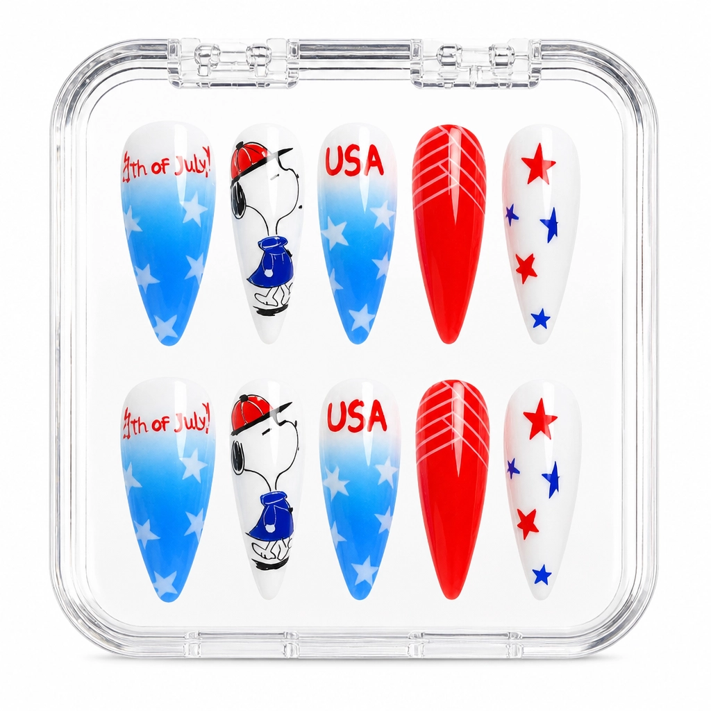 Press-on Nails Wholesale $14.90 Snoopy Salute by Yabe Vietnam