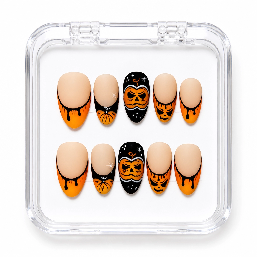 Press-on Nails Wholesale $14.90 Pumpkin Drip Chic by Yabe Vietnam
