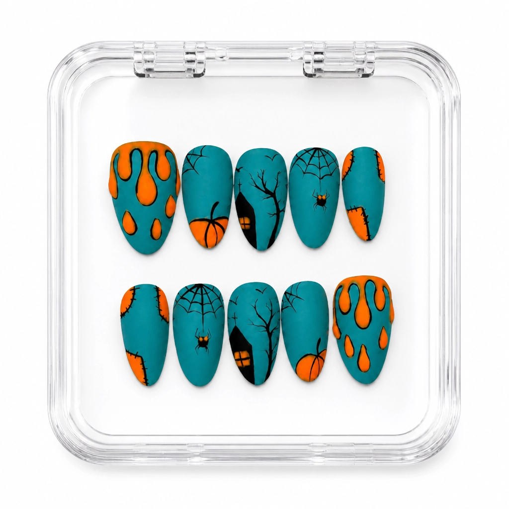 Press-on Nails Wholesale $14.90 Eerie Teal Dreams by Yabe Vietnam