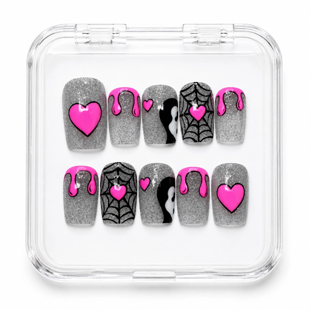 Press-on Nails Wholesale $14.90 Haunting Hearts by Yabe Vietnam